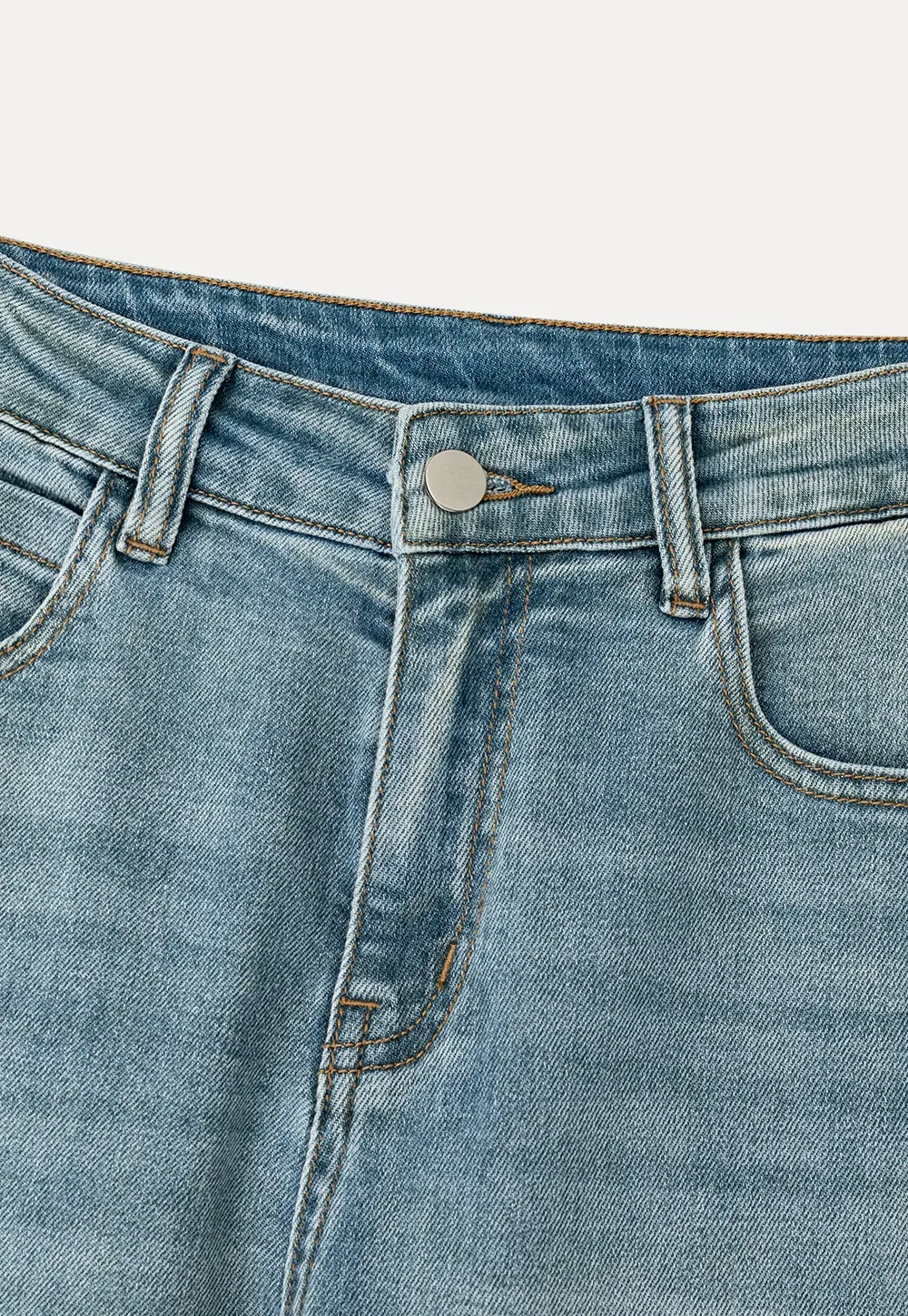 High Waist Wide Leg Straight Fit Jeans