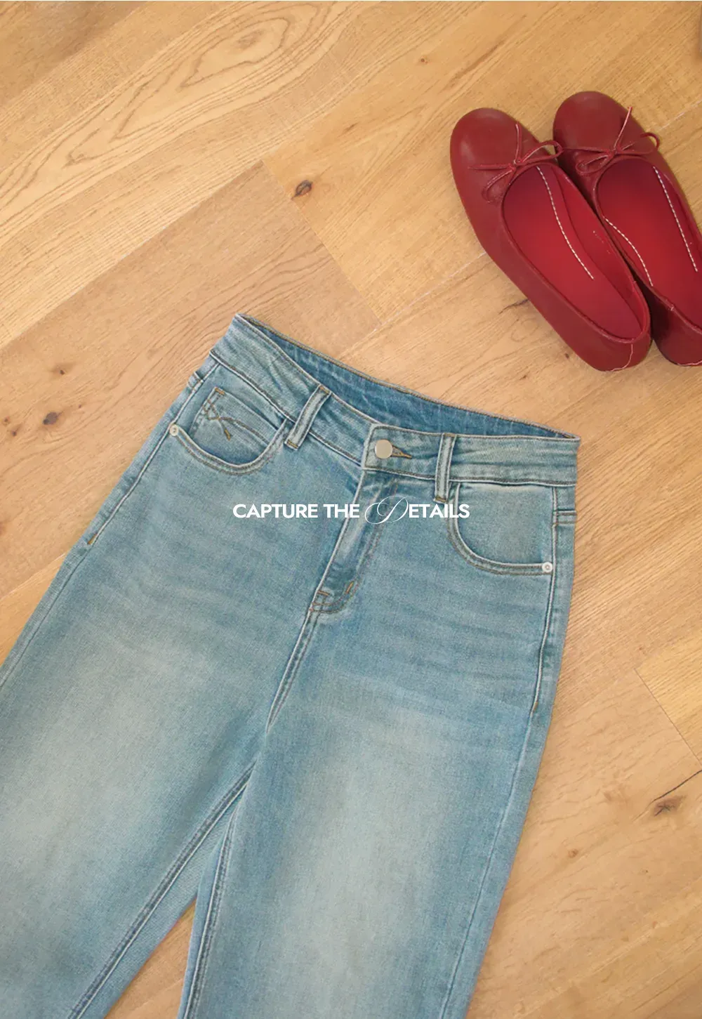 High Waist Wide Leg Straight Fit Jeans