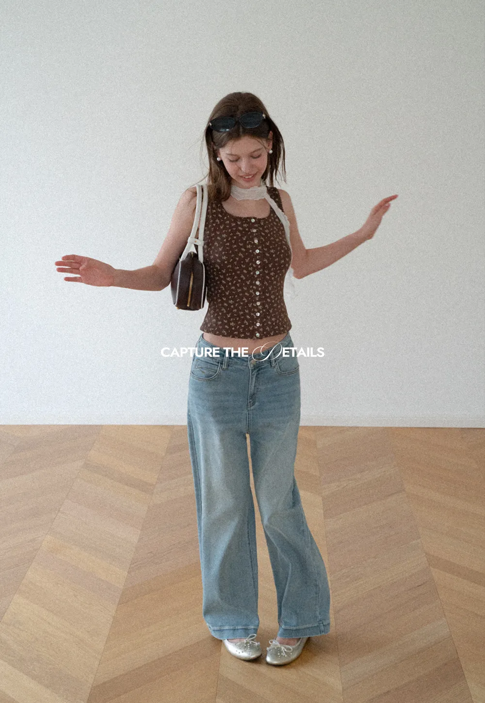High Waist Wide Leg Straight Fit Jeans