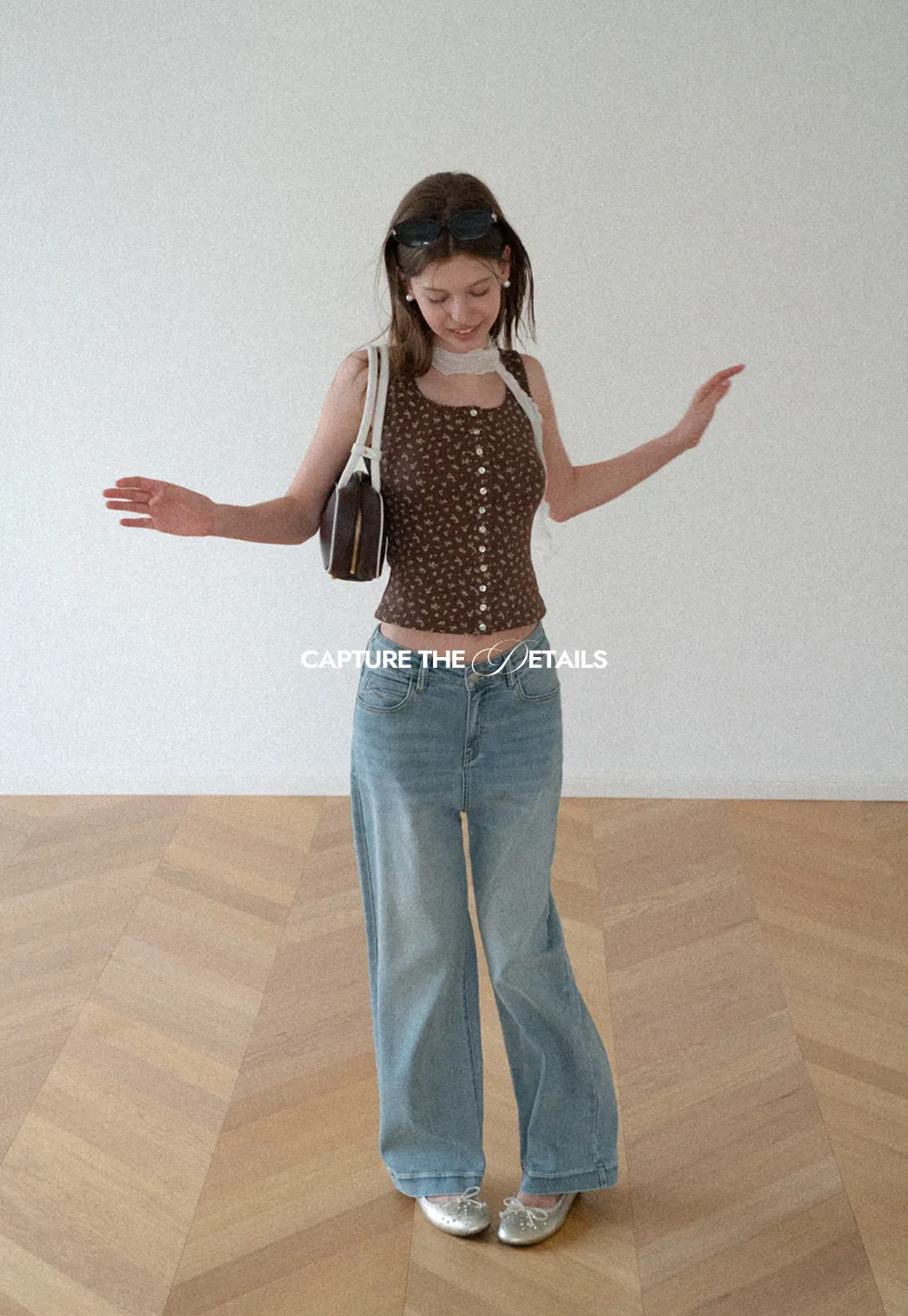 High Waist Wide Leg Straight Fit Jeans