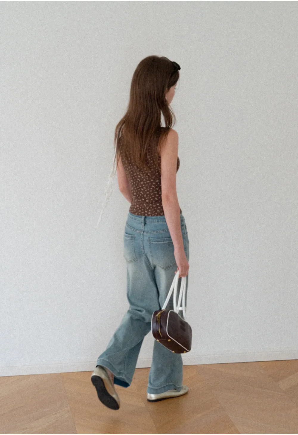 High Waist Wide Leg Straight Fit Jeans
