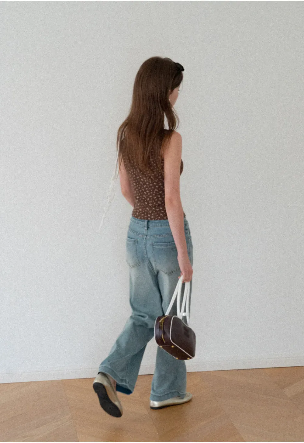 High Waist Wide Leg Straight Fit Jeans