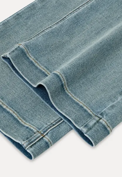 High Waist Wide Leg Straight Fit Jeans