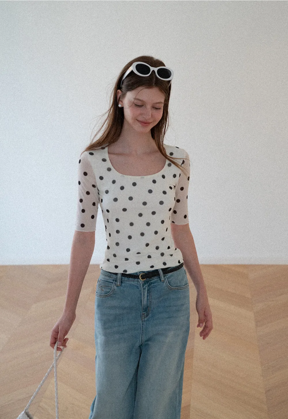 High Waist Wide Leg Straight Fit Jeans