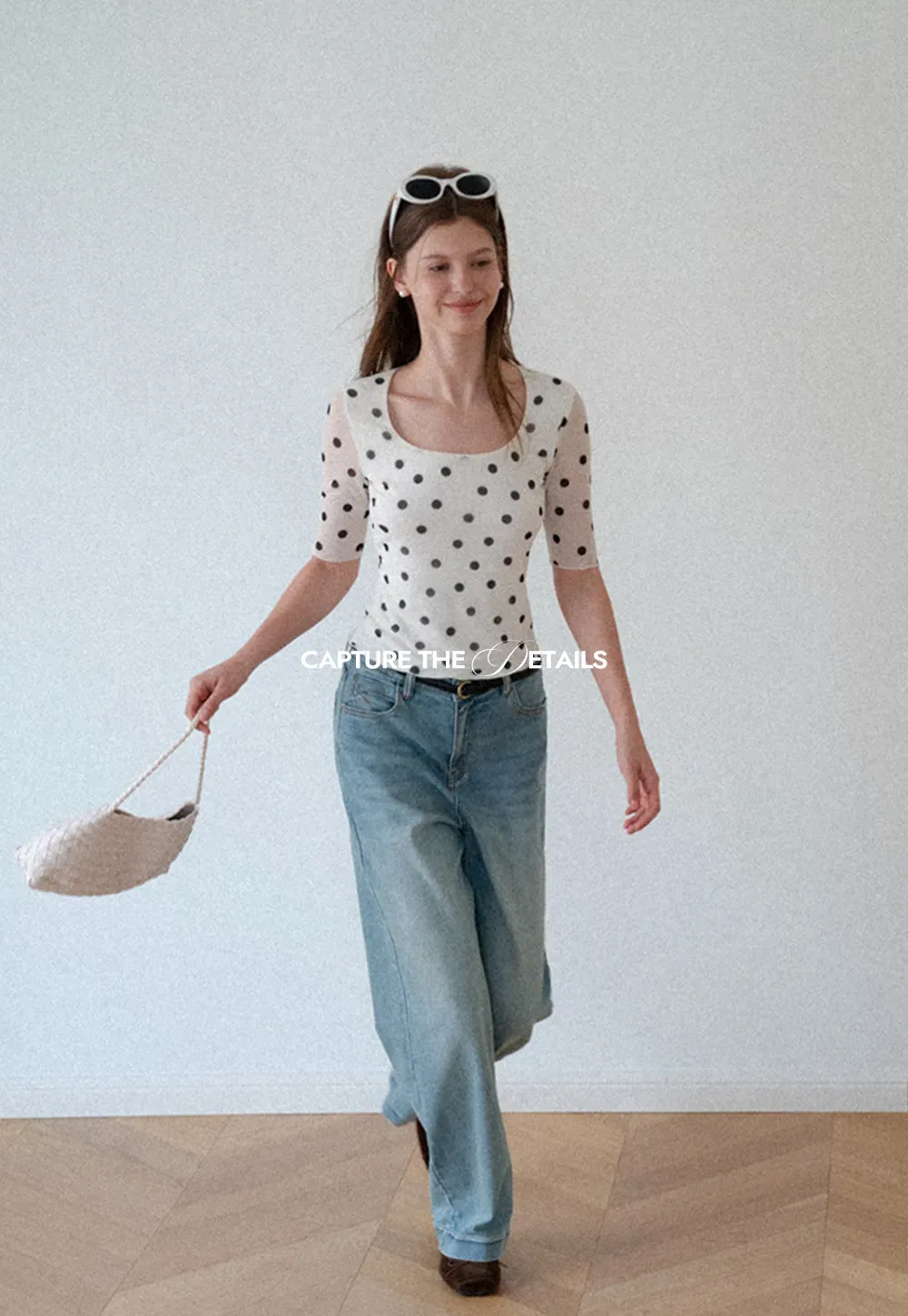 High Waist Wide Leg Straight Fit Jeans