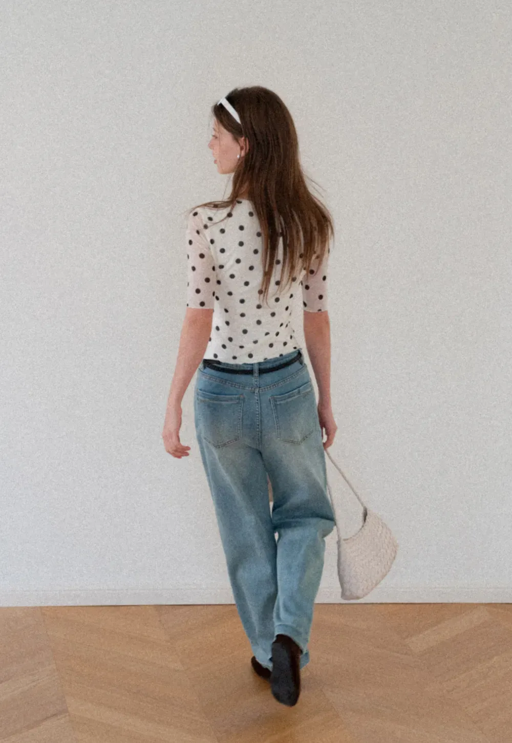 High Waist Wide Leg Straight Fit Jeans