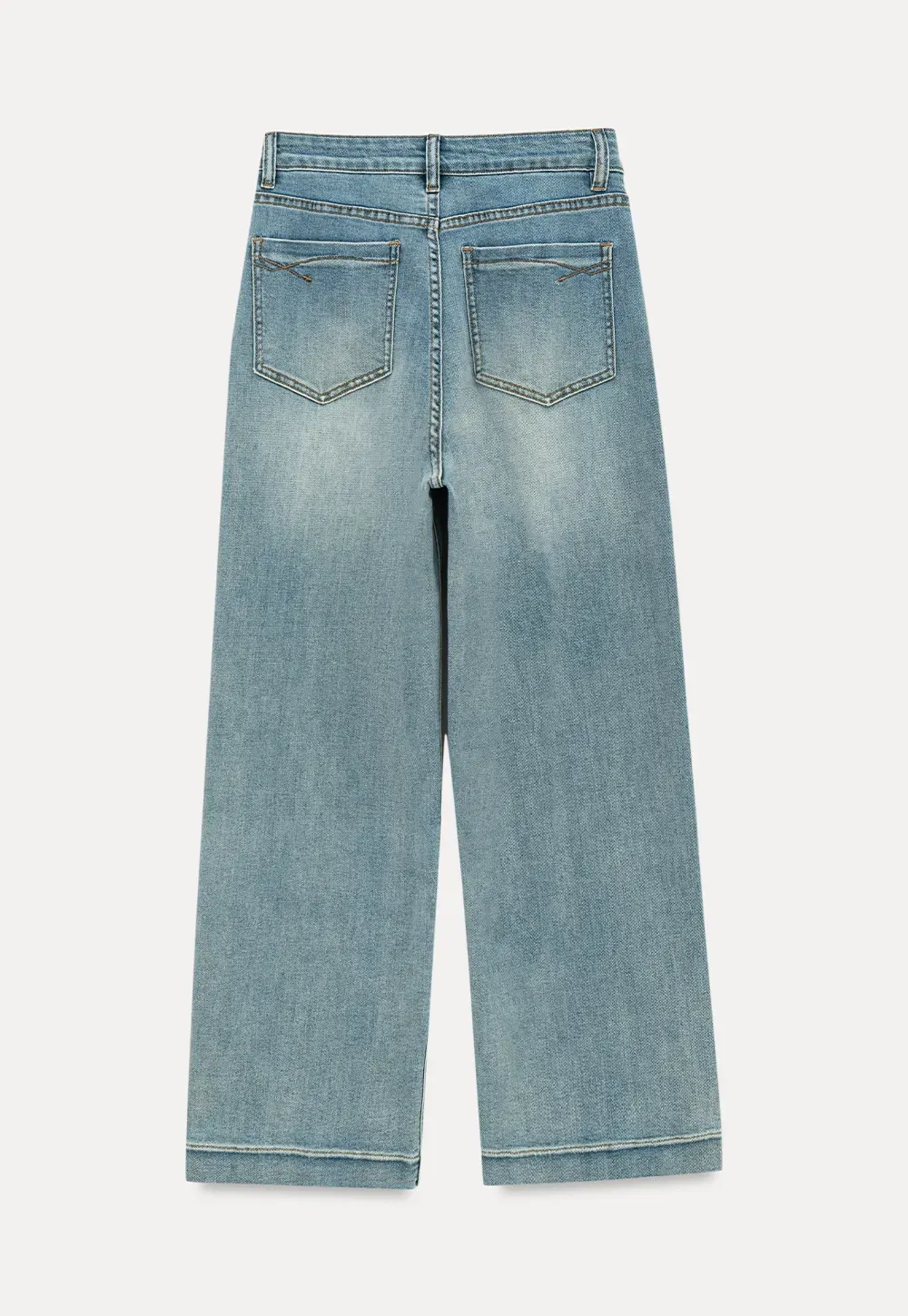 High Waist Wide Leg Straight Fit Jeans
