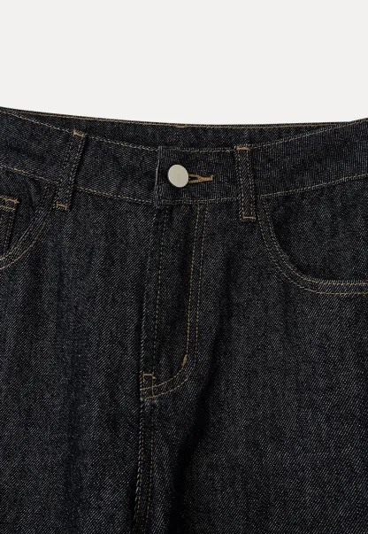 High Waist Wide Leg Denim Jeans