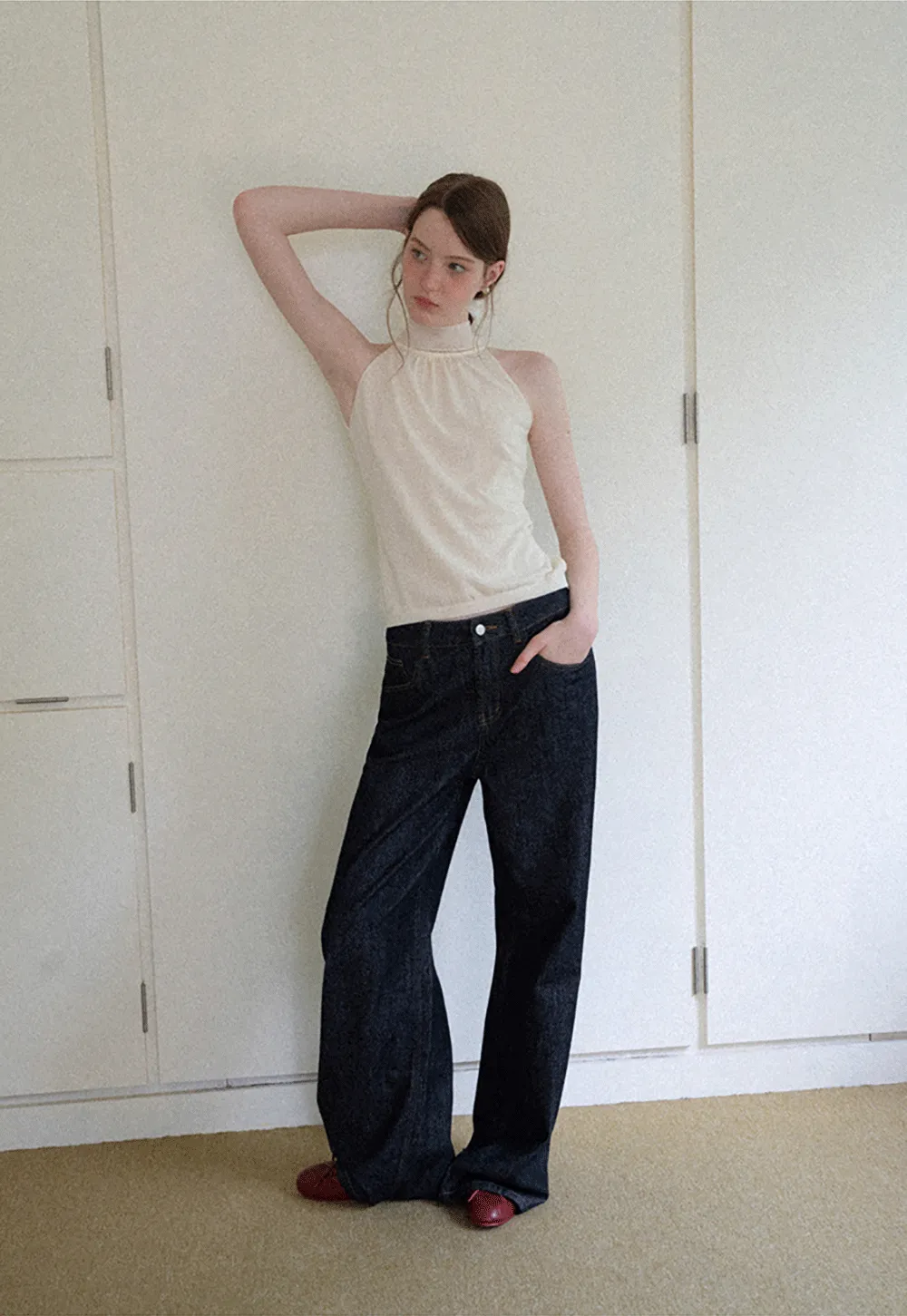 High Waist Wide Leg Denim Jeans