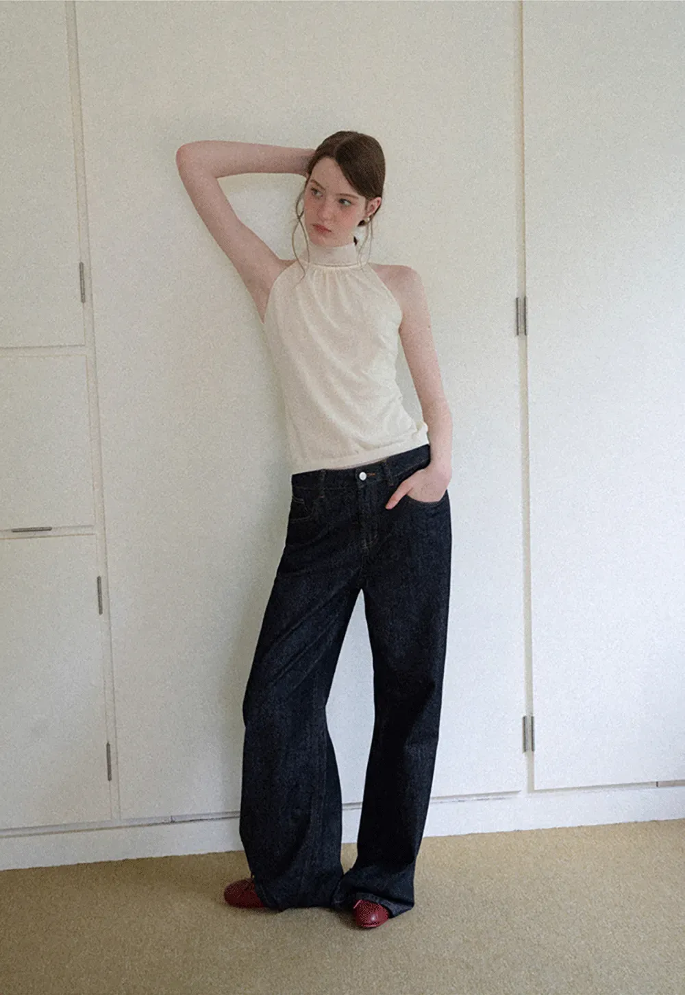 High Waist Wide Leg Denim Jeans