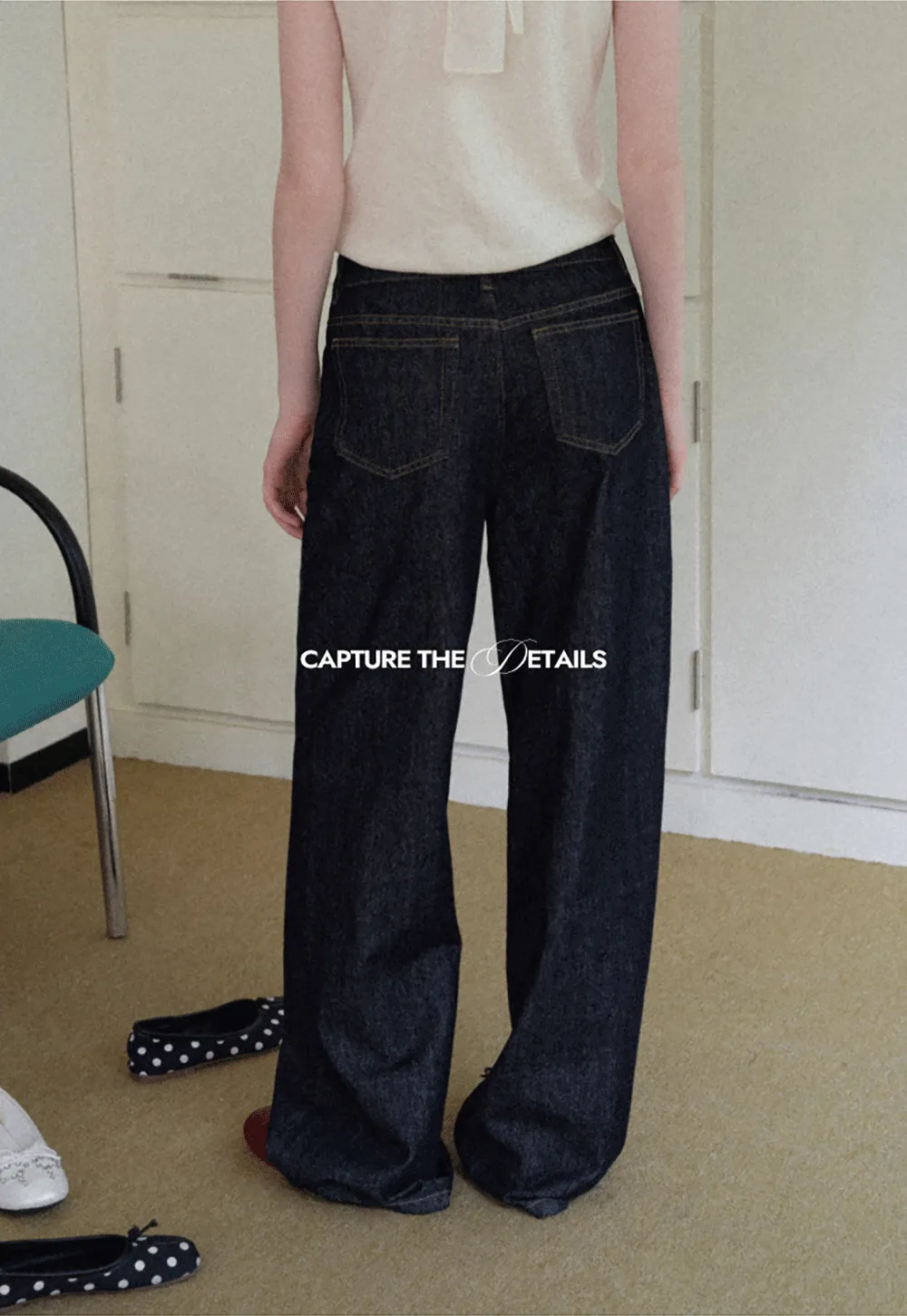High Waist Wide Leg Denim Jeans