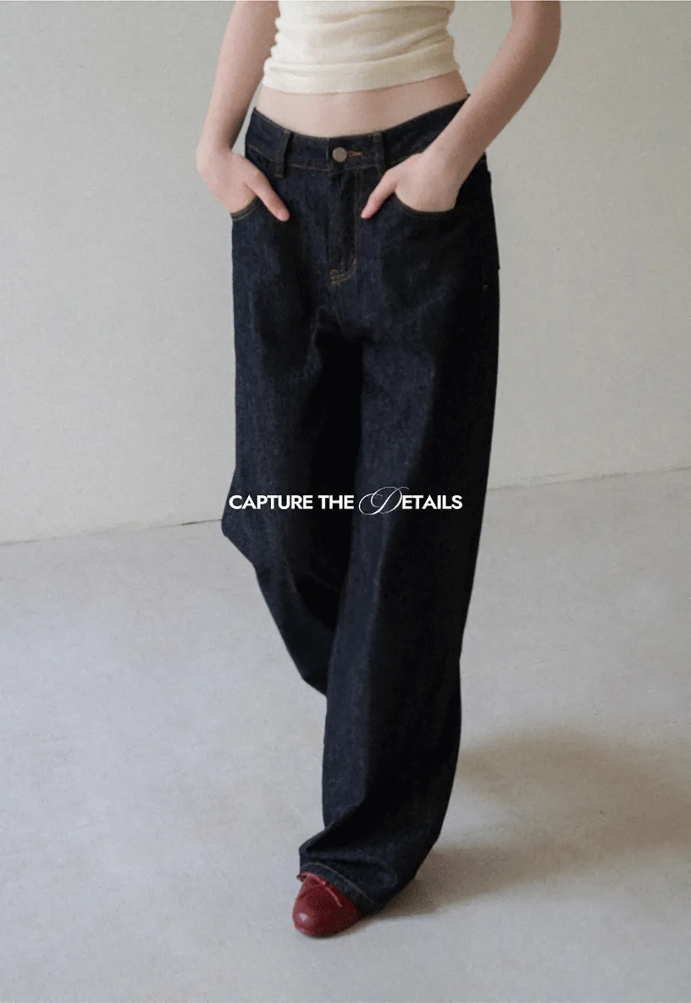 High Waist Wide Leg Denim Jeans