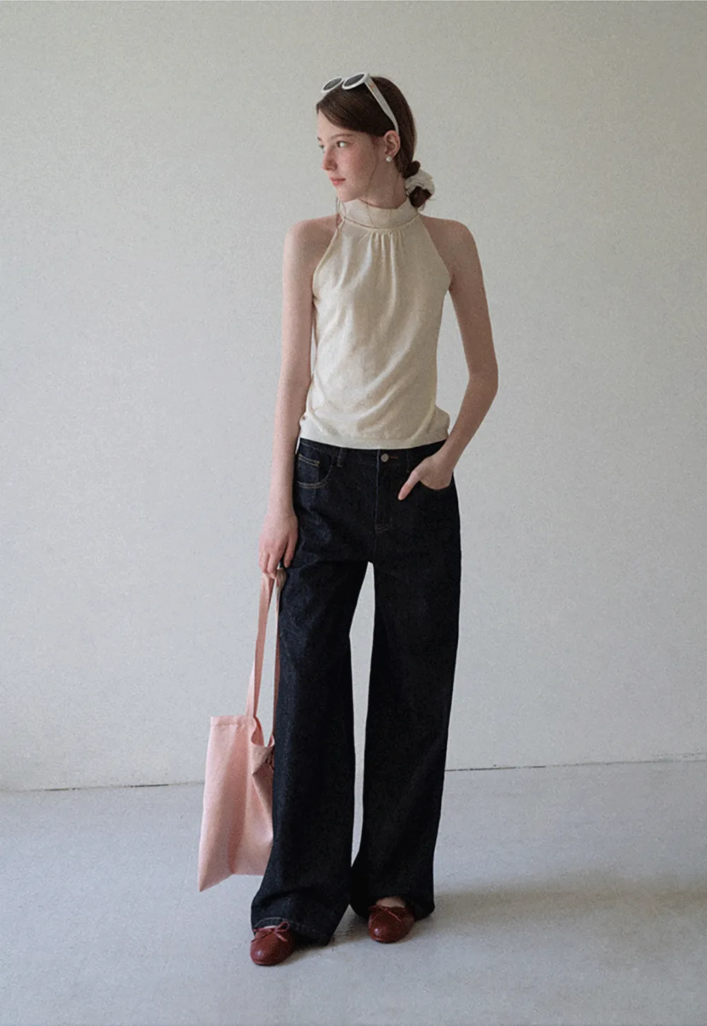 High Waist Wide Leg Denim Jeans