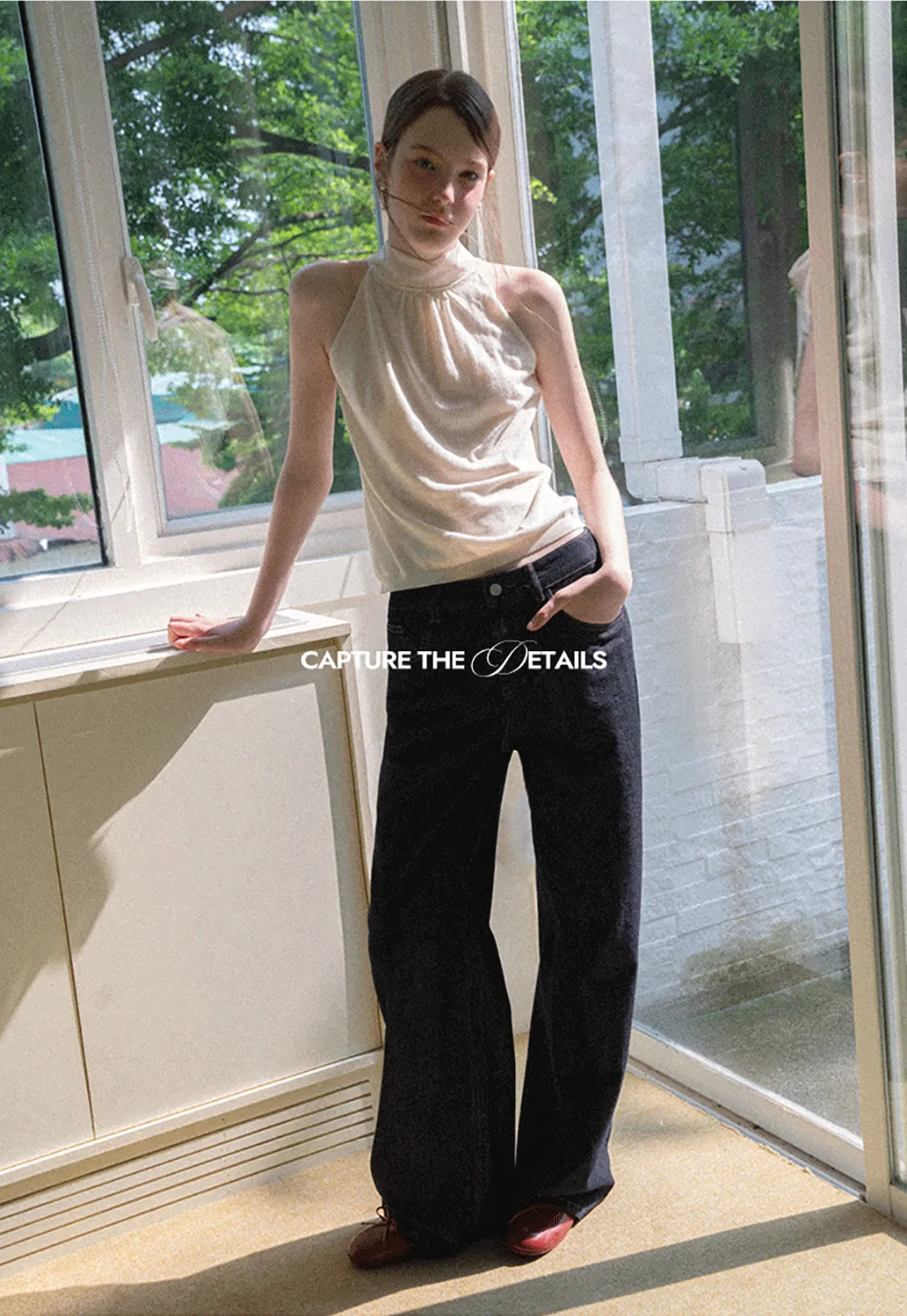 High Waist Wide Leg Denim Jeans