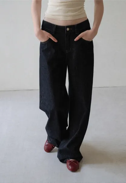 High Waist Wide Leg Denim Jeans