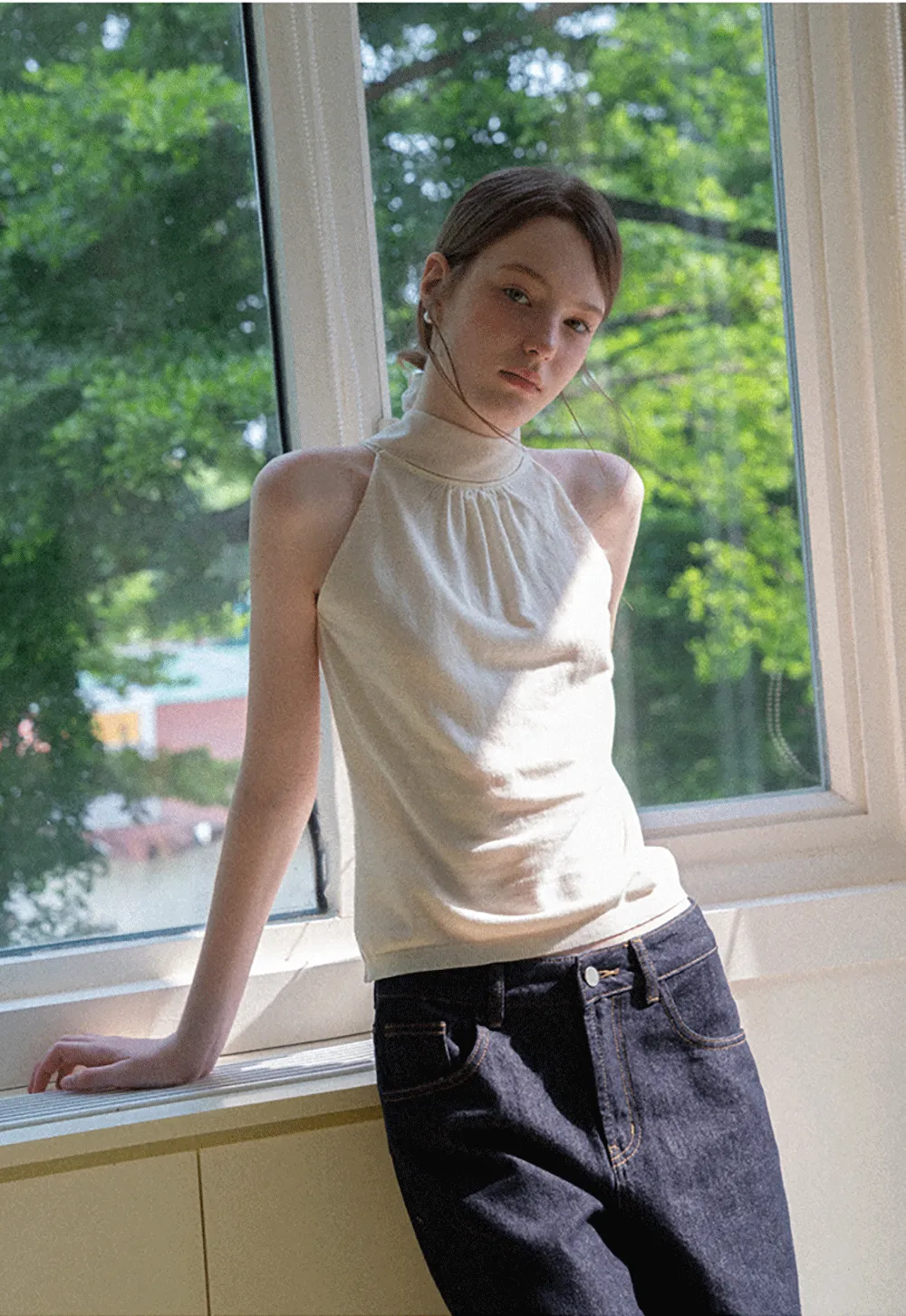 High Waist Wide Leg Denim Jeans