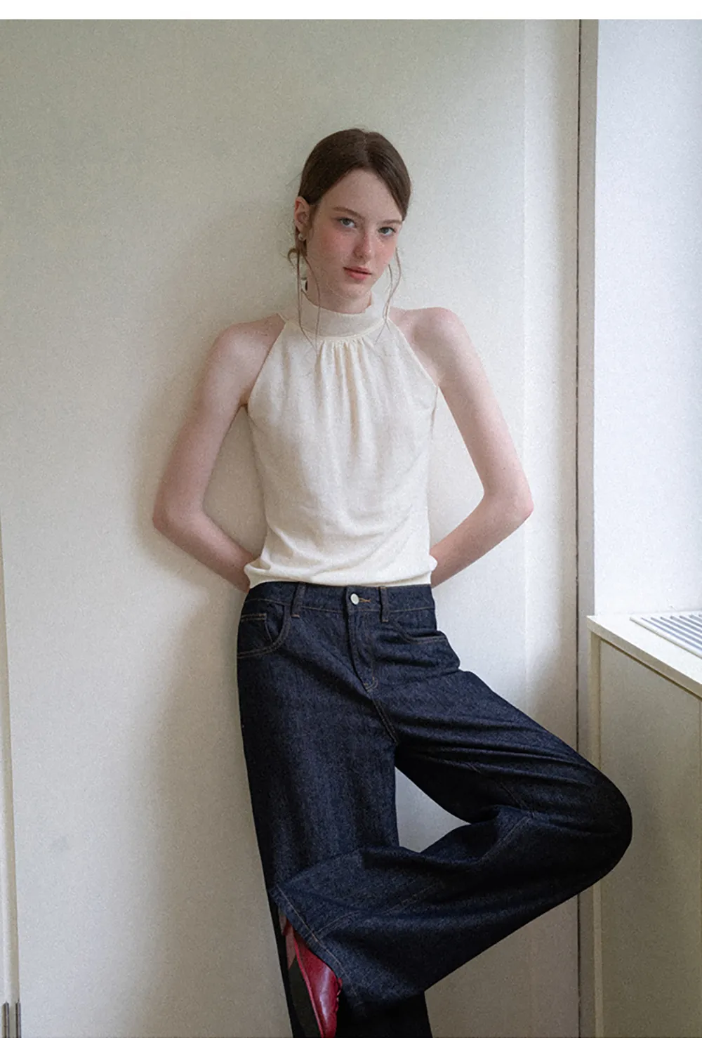 High Waist Wide Leg Denim Jeans