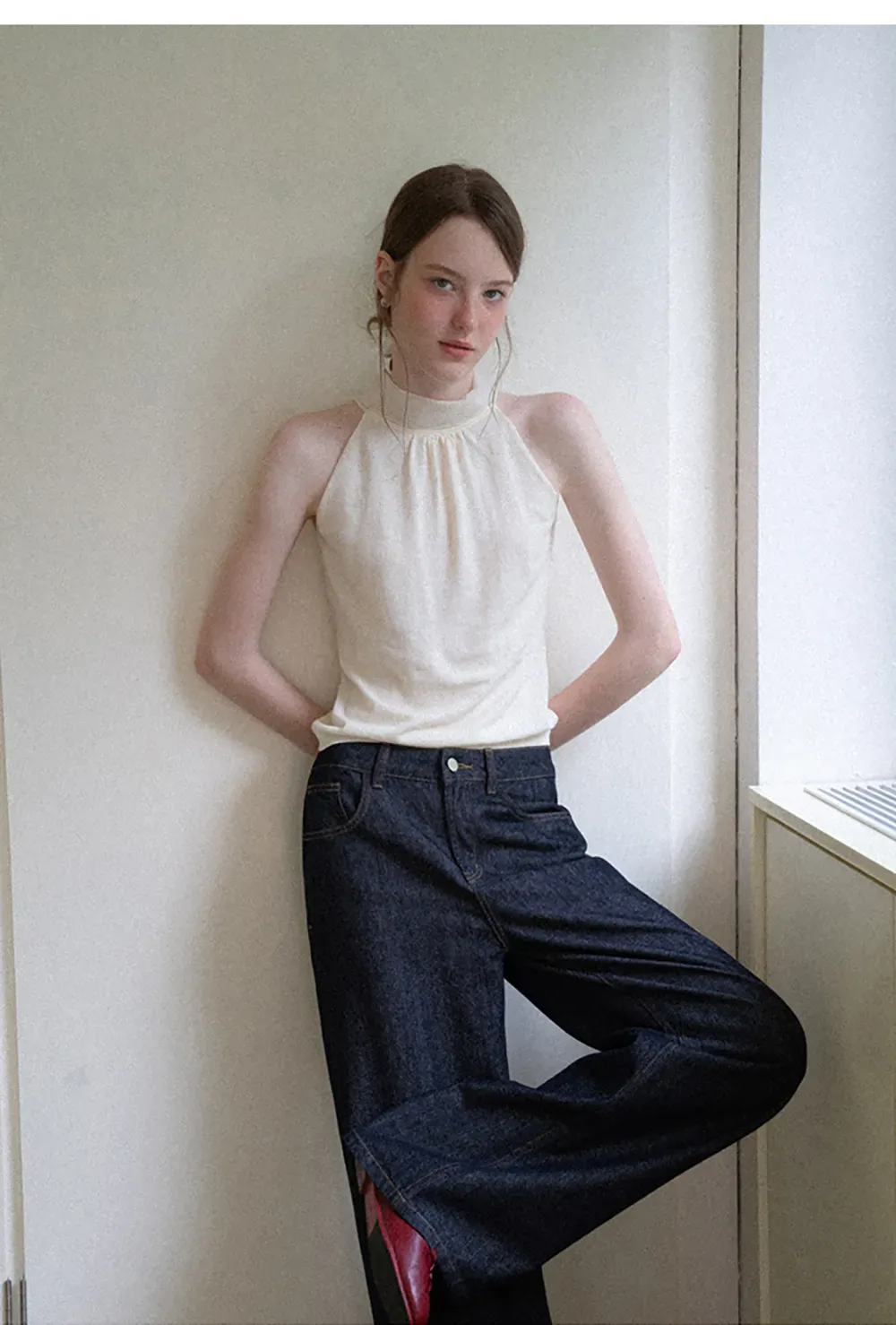 High Waist Wide Leg Denim Jeans