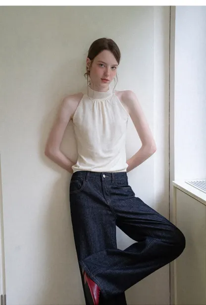 High Waist Wide Leg Denim Jeans