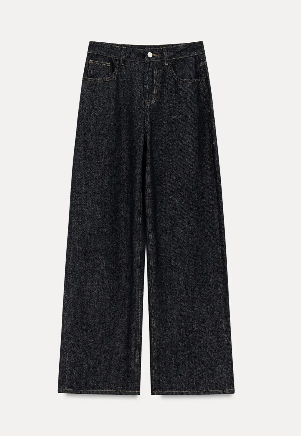 High Waist Wide Leg Denim Jeans