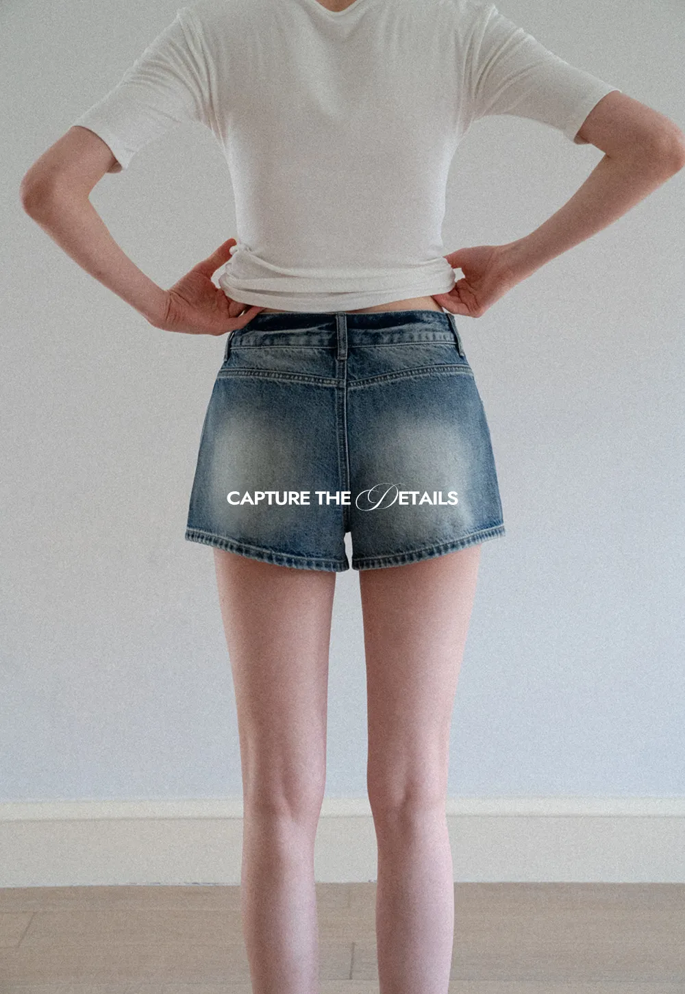 High Waist Distressed Denim Shorts