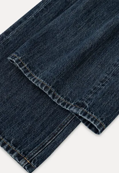 Wide Leg High Waist Straight Cut Jeans