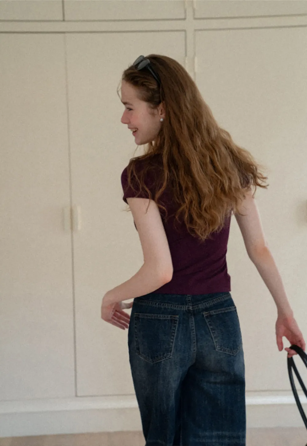 Wide Leg High Waist Straight Cut Jeans