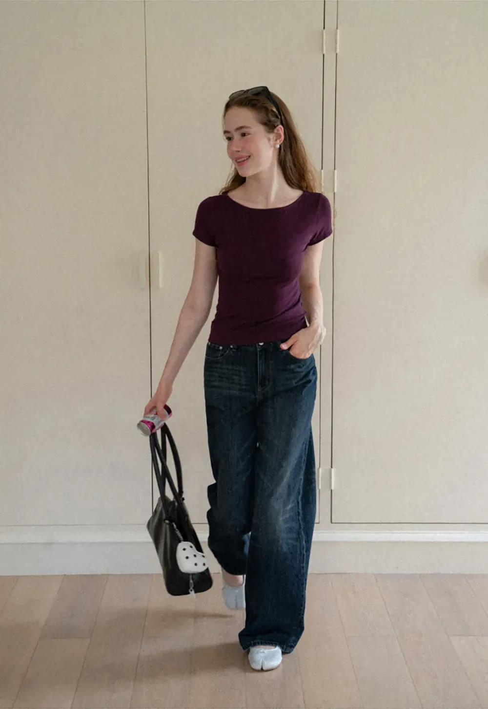 Wide Leg High Waist Straight Cut Jeans
