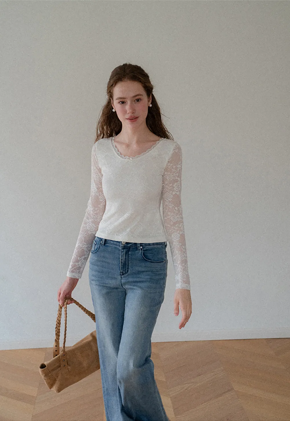 Flared Wide Leg Denim Jeans