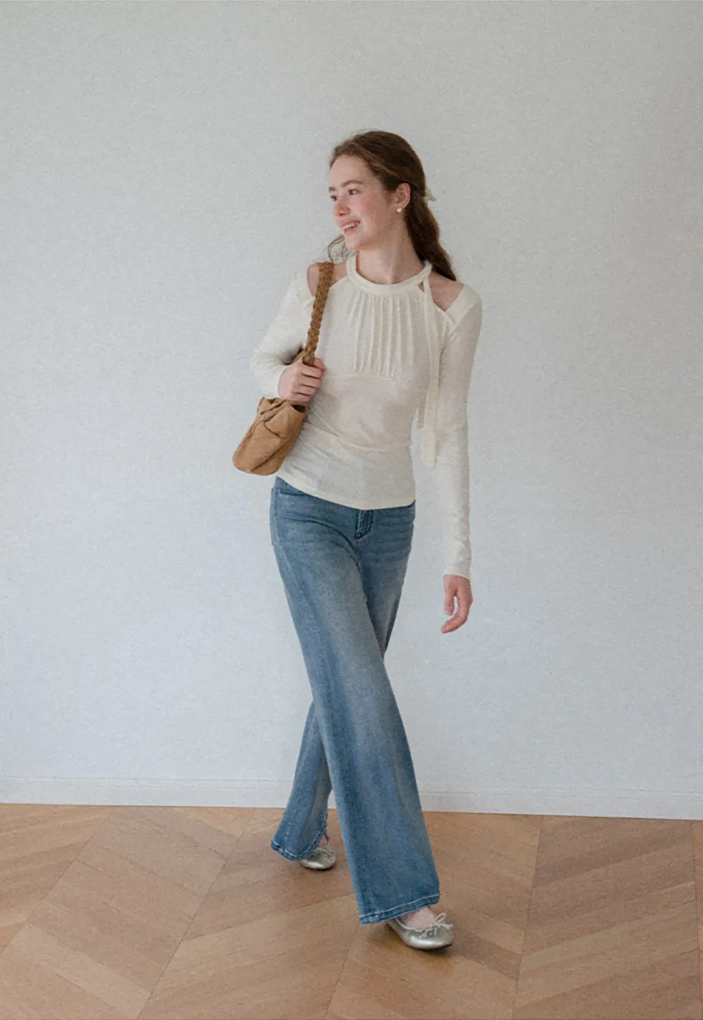Flared Wide Leg Denim Jeans