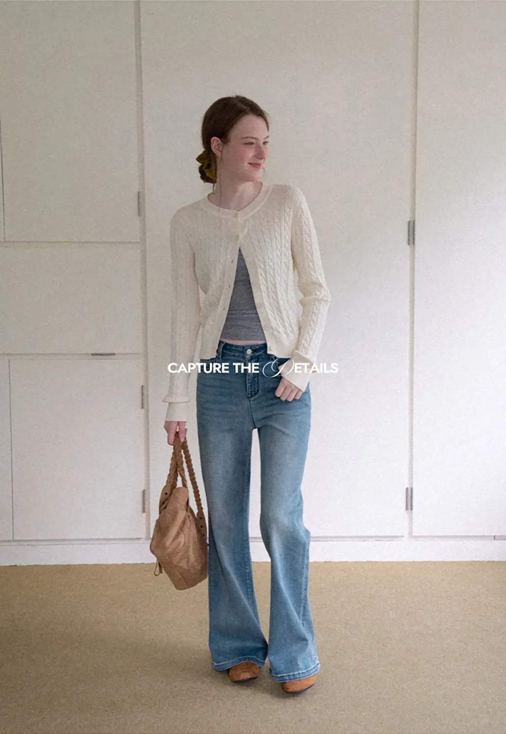 Flared Wide Leg Denim Jeans