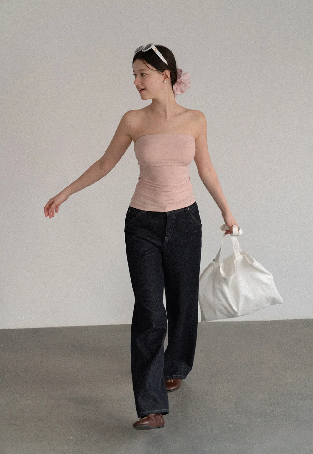 High Waist Wide Leg Denim Jeans