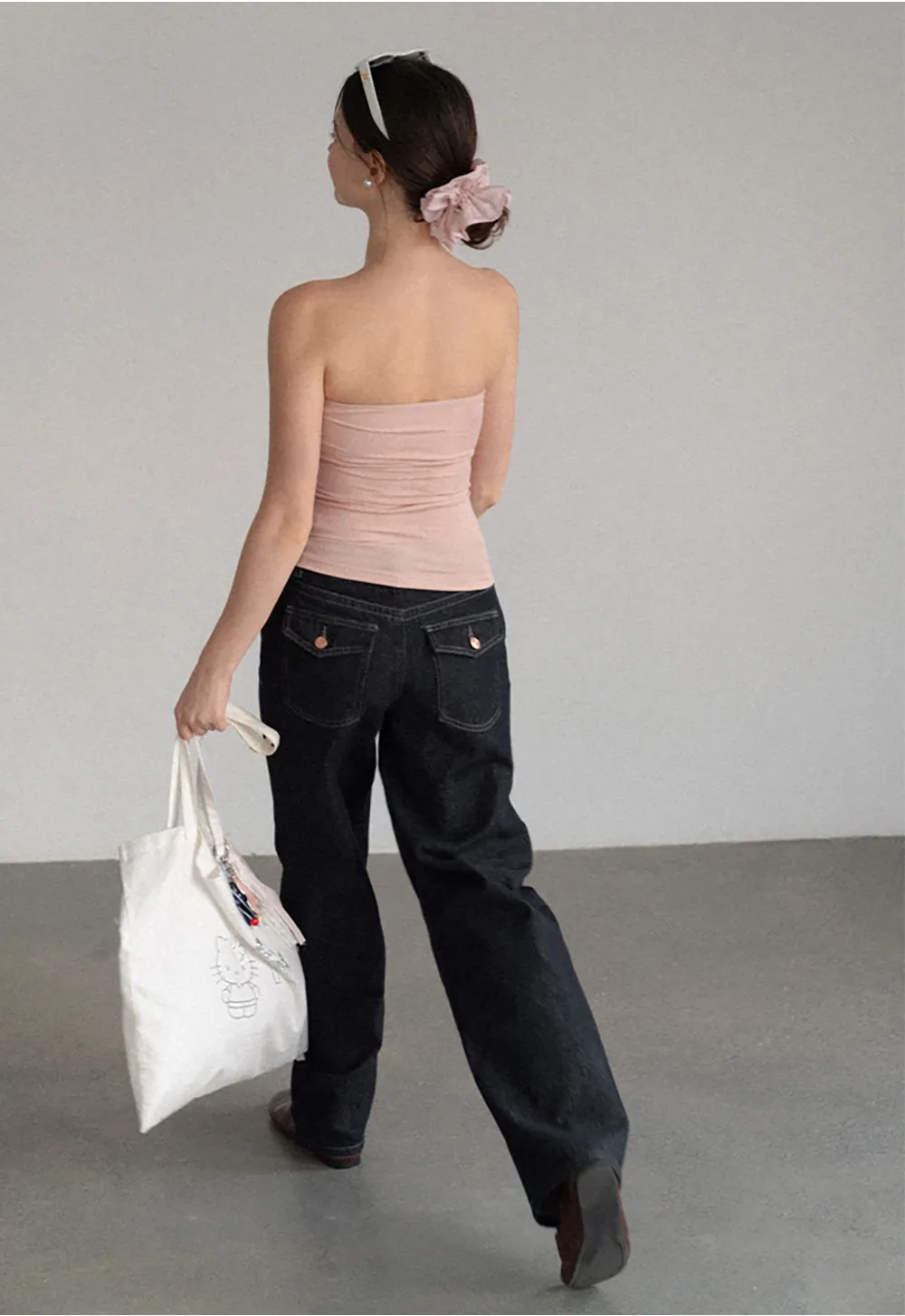 High Waist Wide Leg Denim Jeans