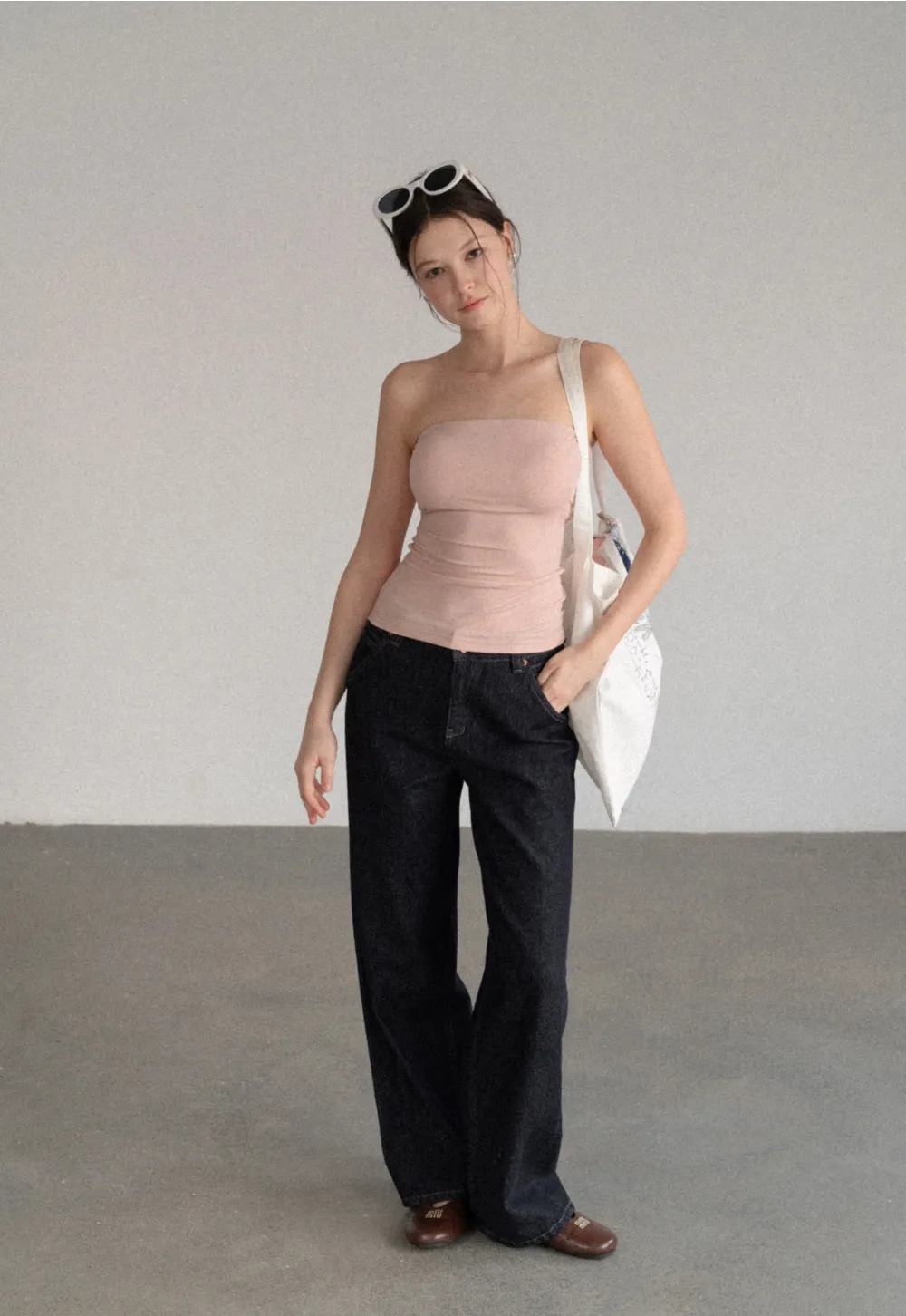 High Waist Wide Leg Denim Jeans