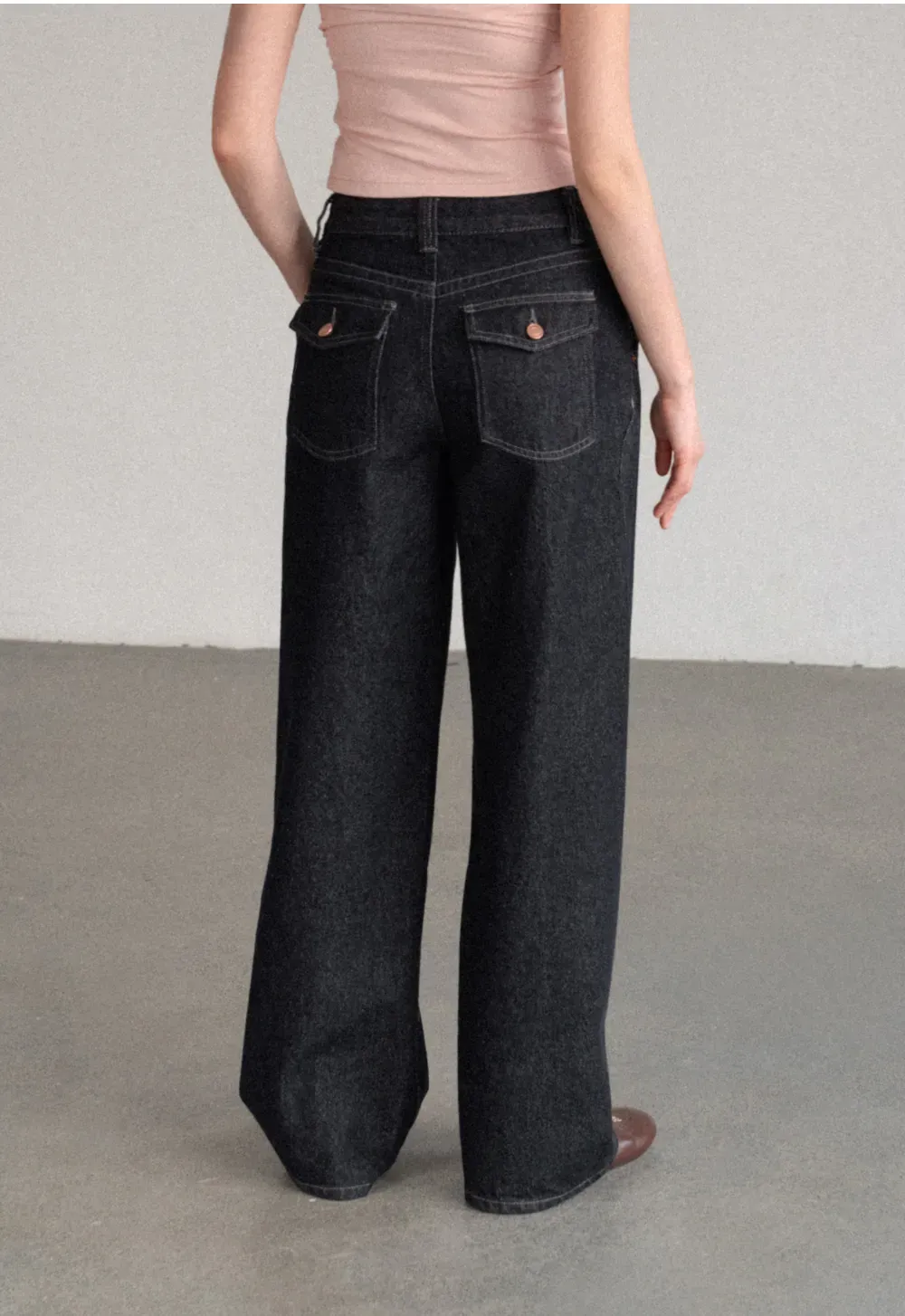 High Waist Wide Leg Denim Jeans