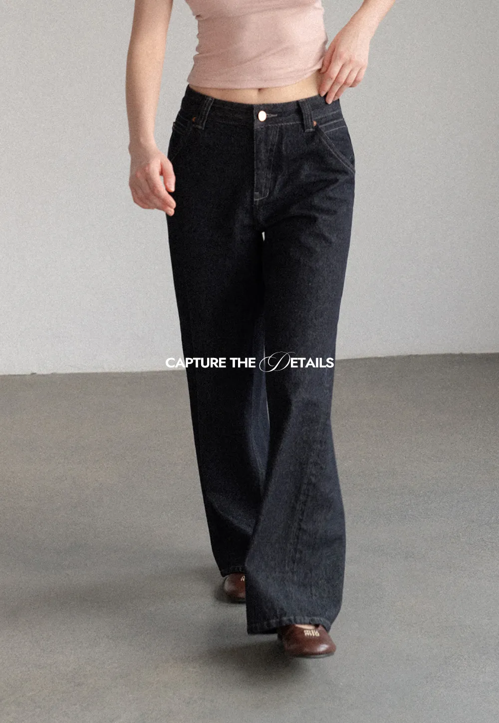 High Waist Wide Leg Denim Jeans
