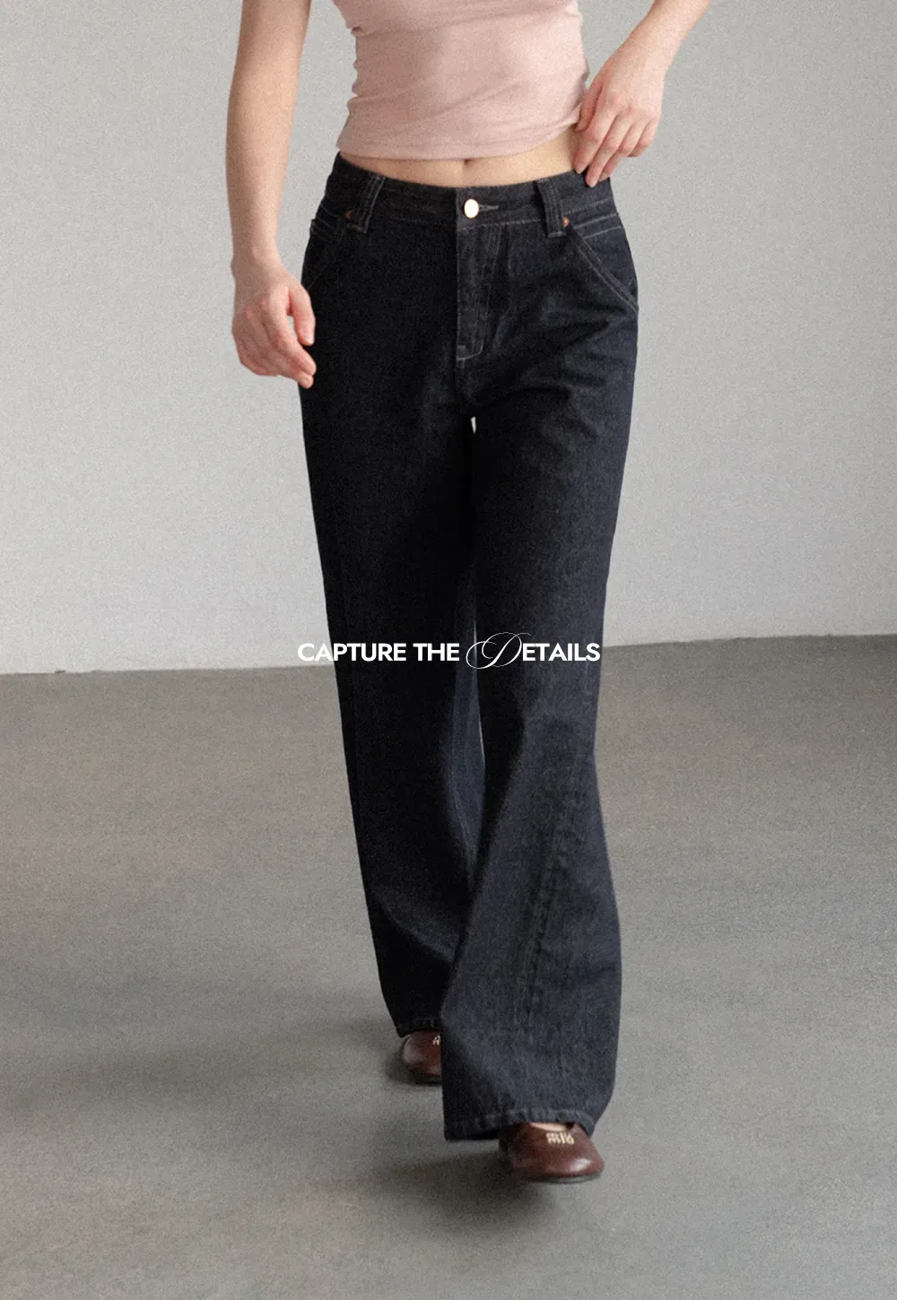 High Waist Wide Leg Denim Jeans
