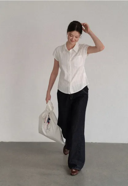 High Waist Wide Leg Denim Jeans