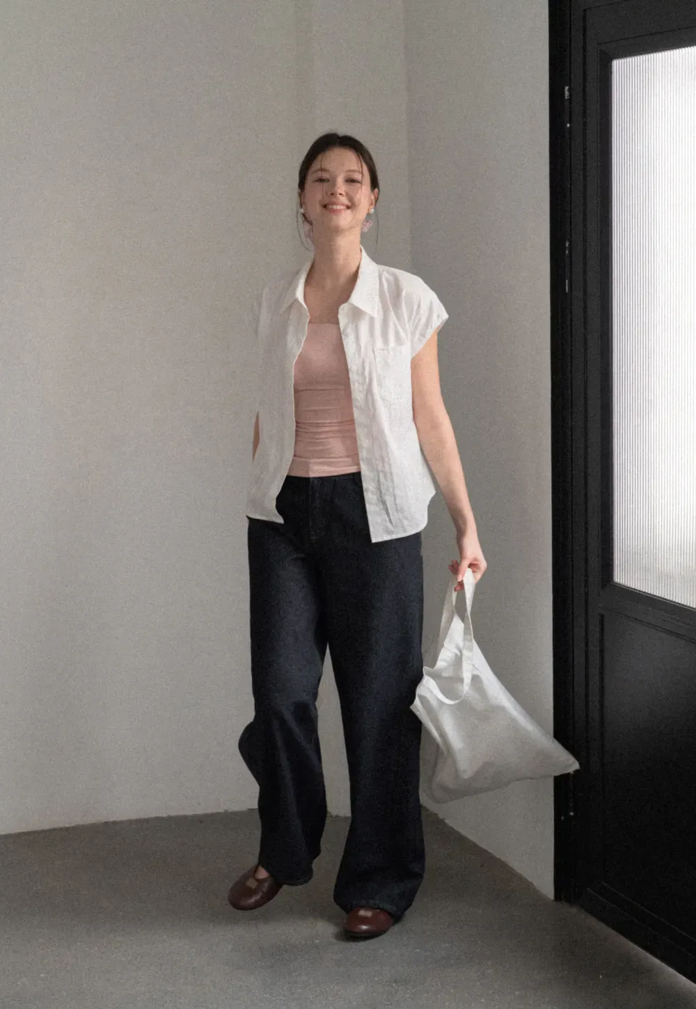 High Waist Wide Leg Denim Jeans