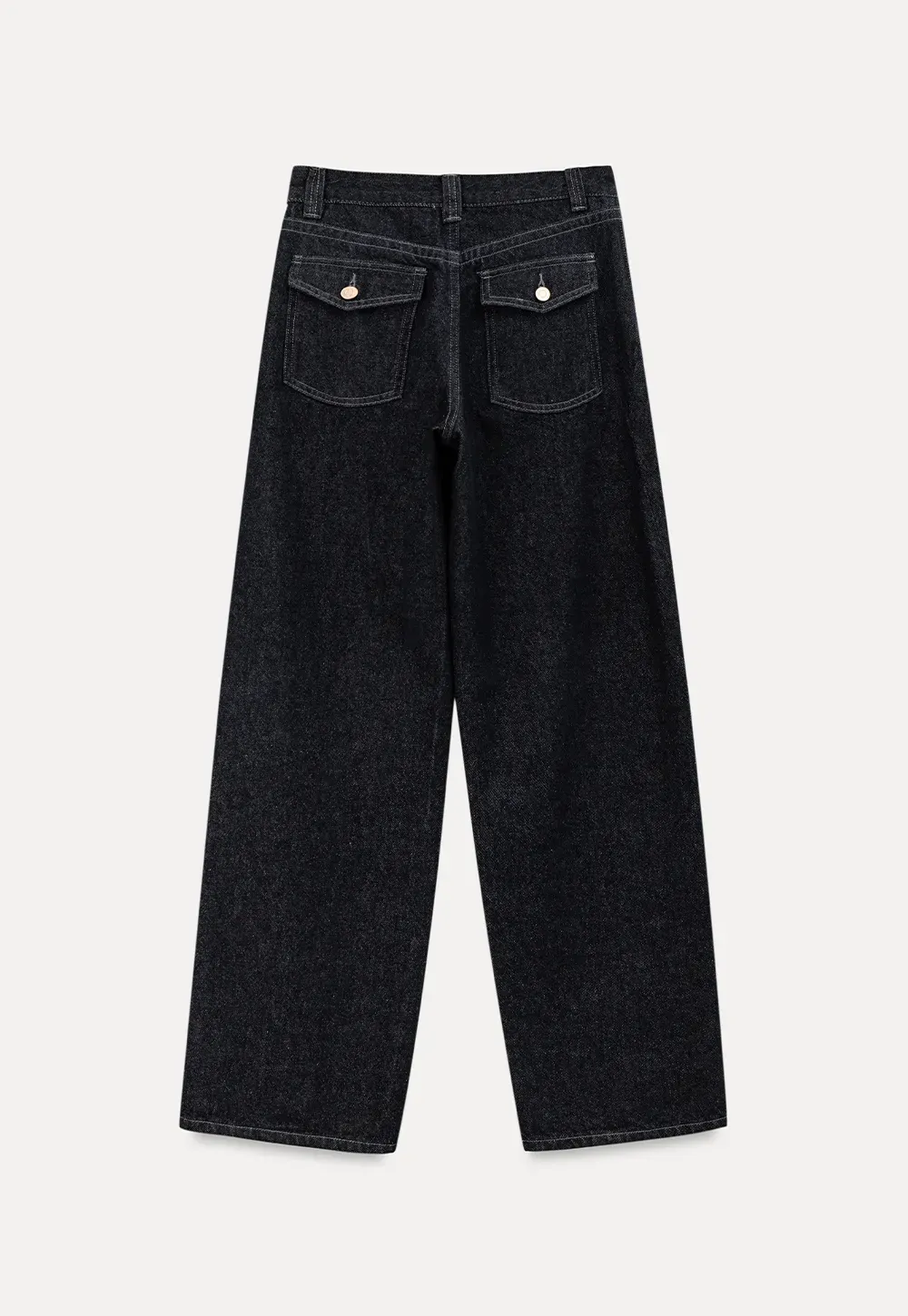 High Waist Wide Leg Denim Jeans