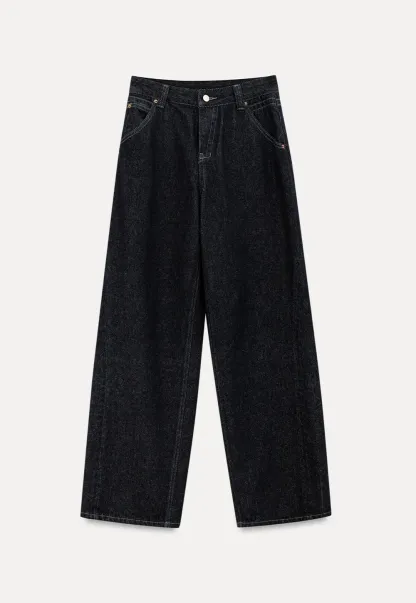 High Waist Wide Leg Denim Jeans