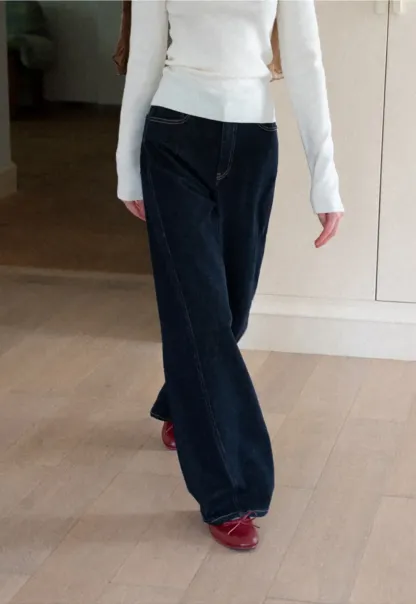 Wide Leg High Waist Denim Jeans