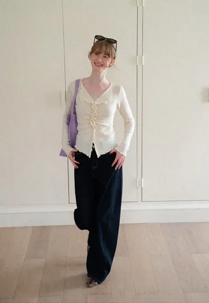 Wide Leg High Waist Denim Jeans
