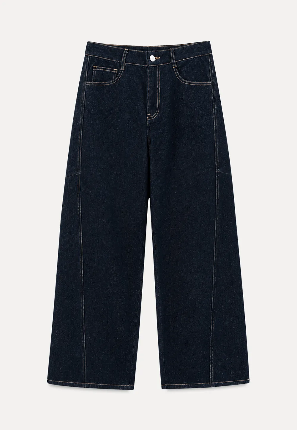 Wide Leg High Waist Denim Jeans