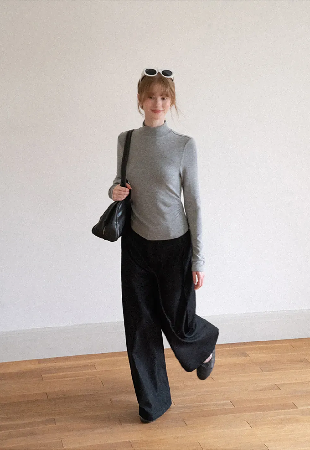 High Waist Pleated Wide Leg Jeans