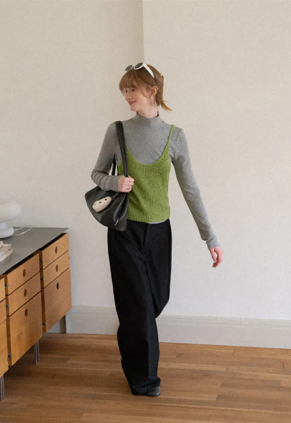 High Waist Pleated Wide Leg Jeans