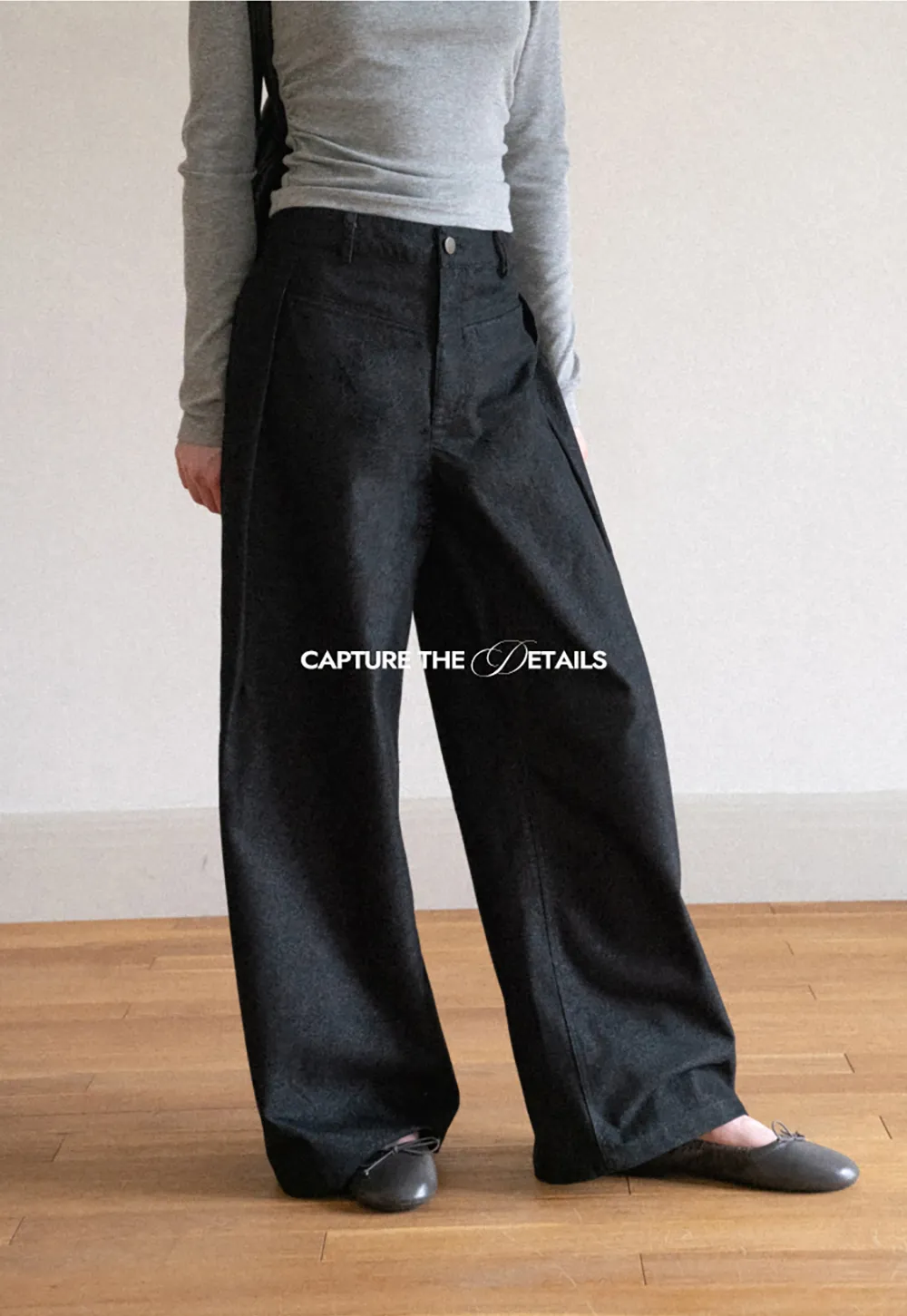 High Waist Pleated Wide Leg Jeans