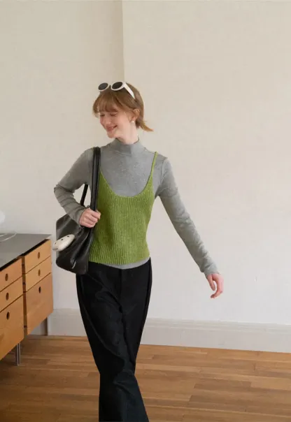 High Waist Pleated Wide Leg Jeans