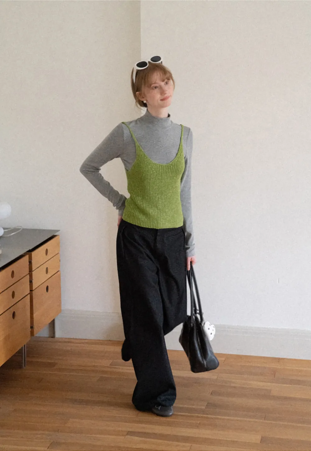 High Waist Pleated Wide Leg Jeans