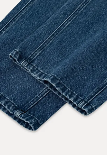 High Waist Wide Leg Straight Fit Jeans